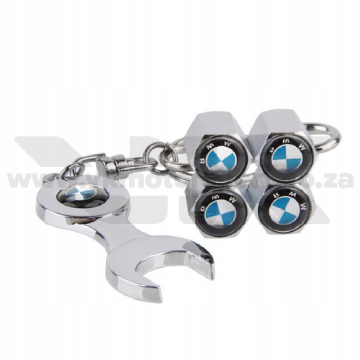 BMW Short Car Tyre Valve Caps With Key Ring